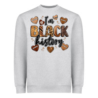 Heather Grey i'm black history Heavyweight Sweatshirt - LillyAllenDesigns