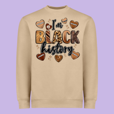 I'm Black History Heavyweight Sweatshirt Designed By Lillyallendesigns