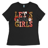 Black let's do this girls baseball Ladies Tee - Jasminsmagicworld