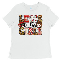 White let's do this girls baseball Ladies Tee - Jasminsmagicworld