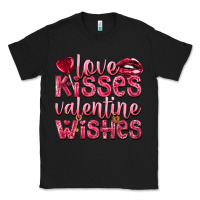Black love kisses valentine wishes Classic Tee - NancyCooperArtShop
