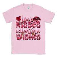 Bubblegum Pink love kisses valentine wishes Classic Tee - NancyCooperArtShop