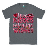 Charcoal Heather love kisses valentine wishes Classic Tee - NancyCooperArtShop