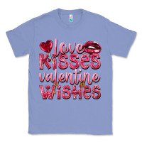 Colony Blue love kisses valentine wishes Classic Tee - NancyCooperArtShop