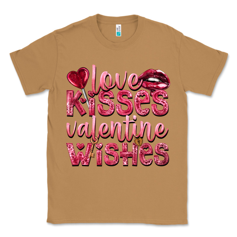 Love Kisses Valentine Wishes Classic Tee by NancyCooperArtShop | Teevron