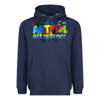 Navy Autism acceptance Heavyweight Hoodie - CowGirlArtShop
