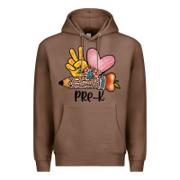 Chestnut peace love pre k Premium Hoodie - JahusDesignShop