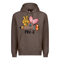 Coffee peace love pre k Premium Hoodie - JahusDesignShop