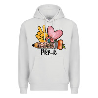 Dove Grey peace love pre k Premium Hoodie - JahusDesignShop