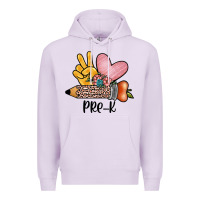 Lilac peace love pre k Premium Hoodie - JahusDesignShop