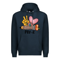 Navy peace love pre k Premium Hoodie - JahusDesignShop