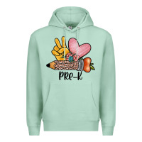 Seafoam peace love pre k Premium Hoodie - JahusDesignShop