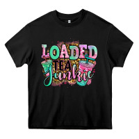 Black loaded tea junkie Heavy Core Tee - Jasminsmagicworld