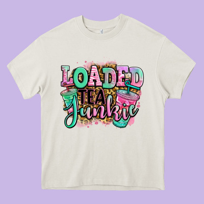 Loaded Tea Junkie Heavy Core Tee Designed By Jasminsmagicworld