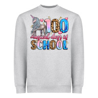 Heather Grey 100 magical days of school Heavyweight Sweatshirt - LillyAllenDesigns