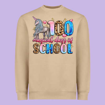100 Magical Days Of School Heavyweight Sweatshirt Designed By Lillyallendesigns