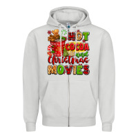 Dove Grey hot cocoa and christmas movies Zipper Hoodie - texasbilliewilder