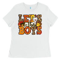 White let's do this boys softball Ladies Tee - Jasminsmagicworld