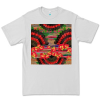 Dove Grey spanish hand fan seamless pattern Premium Tee - BundleAndBundleShop