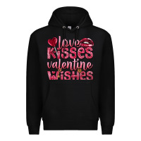 Black Love kisses Valentine wishes Valentine's Day Premium Hoodie - HowdyJamesFarm