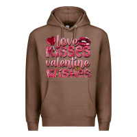 Chestnut Love kisses Valentine wishes Valentine's Day Premium Hoodie - HowdyJamesFarm