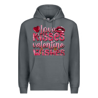 Rock Love kisses Valentine wishes Valentine's Day Premium Hoodie - HowdyJamesFarm