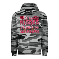 Slate Camo Love kisses Valentine wishes Valentine's Day Premium Hoodie - HowdyJamesFarm