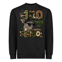 Black 100 days of school hunting deer Heavyweight Sweatshirt - LillyAllenDesigns