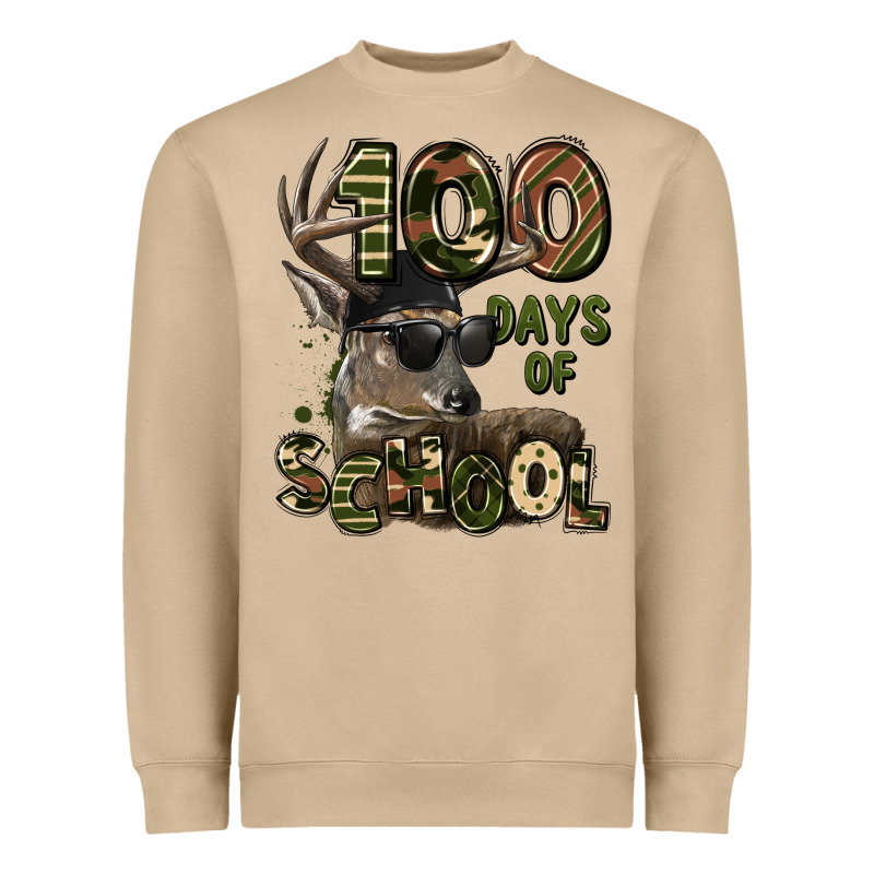 100 Days Of School Hunting Deer Heavyweight Sweatshirt by LillyAllenDesigns | Teevron
