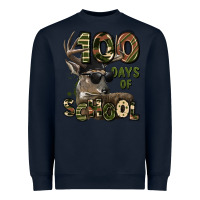Navy 100 days of school hunting deer Heavyweight Sweatshirt - LillyAllenDesigns