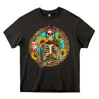 Asphalt western skeleton coffee sunflowers Heavy Core Tee - Artiststas