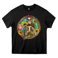 Black western skeleton coffee sunflowers Heavy Core Tee - Artiststas