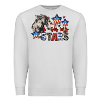 Dove Grey Oh my stars horse 4th of july Premium Sweatshirt - CowGirlArtShop