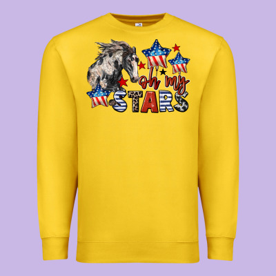 Oh My Stars Horse 4th Of July Premium Sweatshirt Designed By Cowgirlartshop
