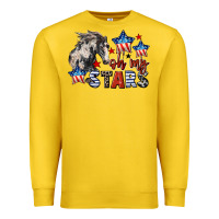 Lemon Oh my stars horse 4th of july Premium Sweatshirt - CowGirlArtShop