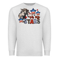 Oatmeal Heather Oh my stars horse 4th of july Premium Sweatshirt - CowGirlArtShop