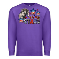 Purple Oh my stars horse 4th of july Premium Sweatshirt - CowGirlArtShop