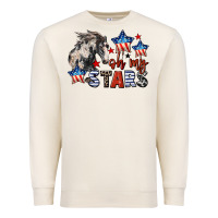 Sandshell Oh my stars horse 4th of july Premium Sweatshirt - CowGirlArtShop