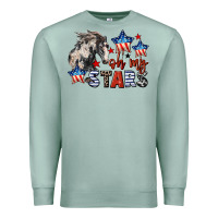 Seafoam Oh my stars horse 4th of july Premium Sweatshirt - CowGirlArtShop