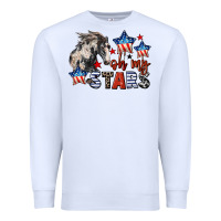 White Oh my stars horse 4th of july Premium Sweatshirt - CowGirlArtShop