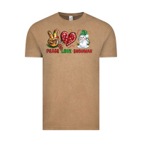 Vintage Coffee peace love snowman Vintage Tee - NancyCooperArtShop