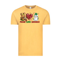 Peace Love Snowman Vintage Tee | Teevron