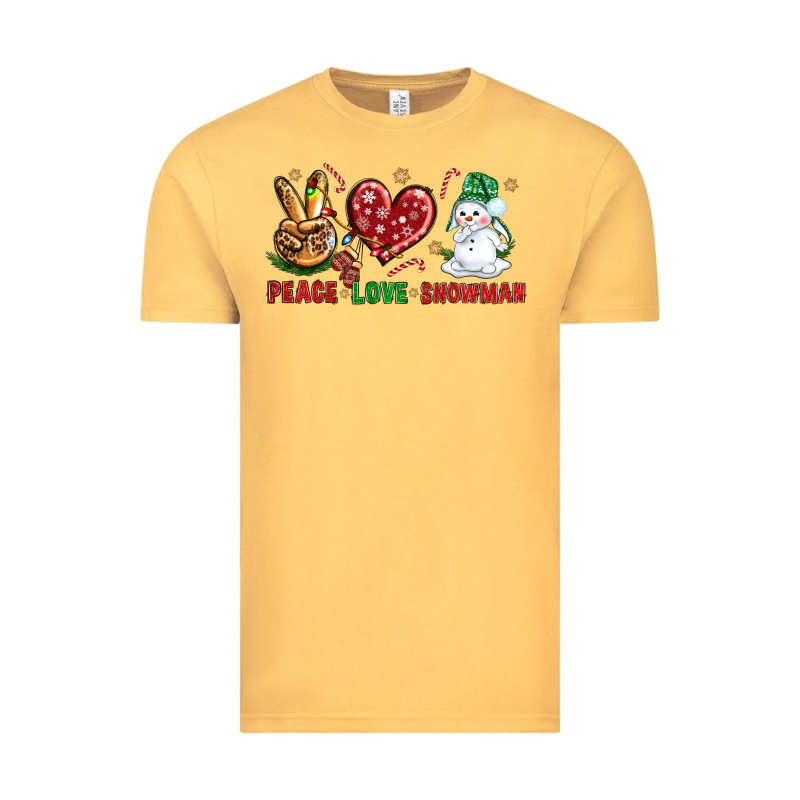 Peace Love Snowman Vintage Tee by NancyCooperArtShop | Teevron