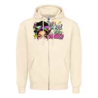 Sandshell 80s made 90s raised messy bun Zipper Hoodie - texasbilliewilder