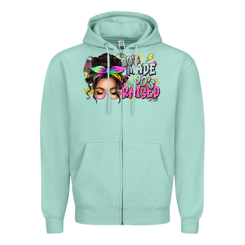 80s Made 90s Raised Messy Bun Zipper Hoodie by texasbilliewilder | Teevron