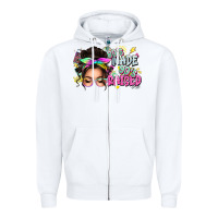 White 80s made 90s raised messy bun Zipper Hoodie - texasbilliewilder