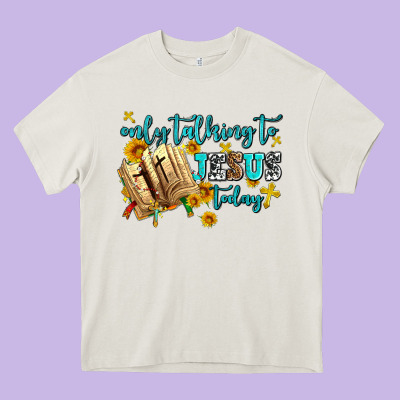 Only Talking To Jesus Today Heavy Core Tee Designed By Adodesignshop