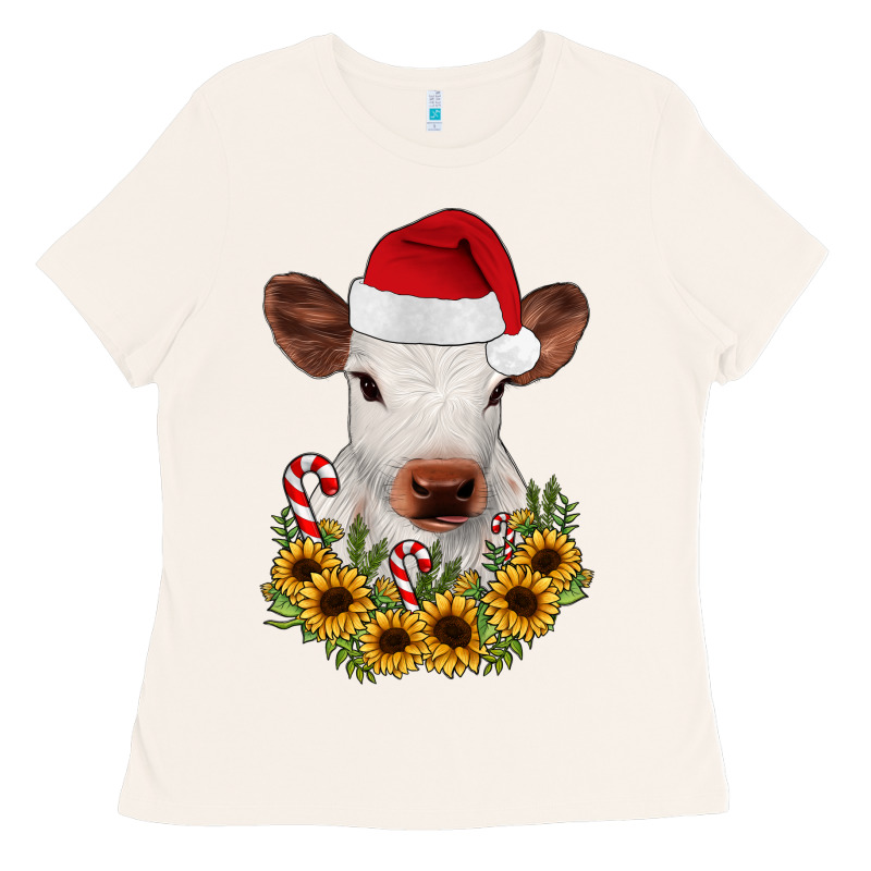 Calf Sunflower Christmas Ladies Tee by JahusDesignShop | Teevron
