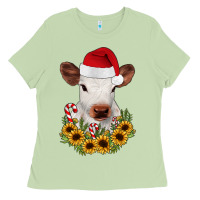 Matcha calf sunflower christmas Ladies Tee - JahusDesignShop