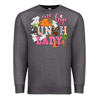 Charcoal Heather One hip Lunch Lady Easter Day Premium Sweatshirt - CowGirlArtShop